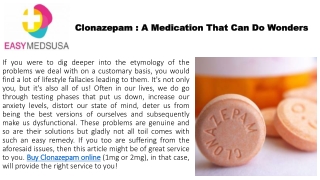 Clonazepam: A Medication That Can Do Wonders