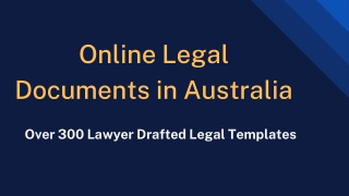 Online Legal Documents in Australia