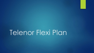 Telenor Flexi Plan