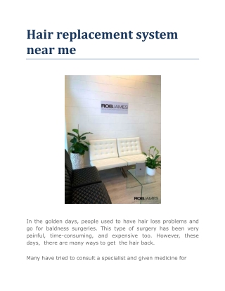 Hair replacement system near me