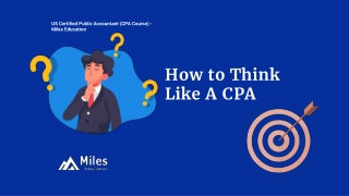 How to think like a CPA