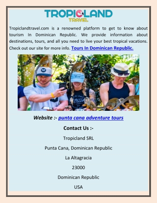 Tours In Dominican Republic abhi