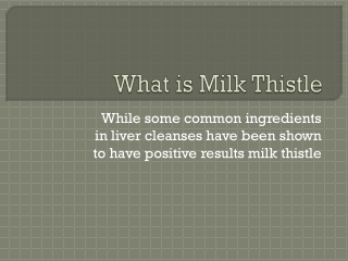 How to use milk thistle