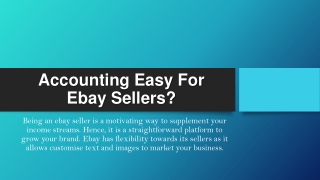 Accounting Easy For Ebay Sellers