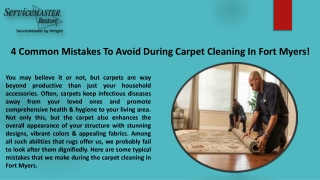 Carpet Cleaning Services in Sarasota | ServiceMaster by Wright