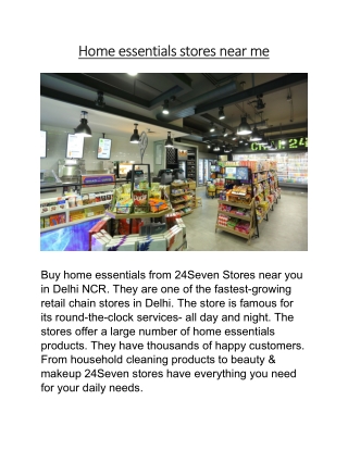 Home essentials stores near me