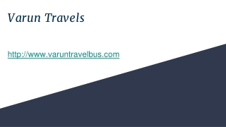 Varun Travels | Bus Booking | Reasonable Bus Tickets