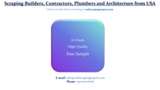 Scraping Builders, Contractors, Plumbers and Architecture from USA