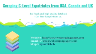 Scraping C-Level Expatriates from USA, Canada and UK