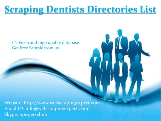 Scraping Dentists Directories List