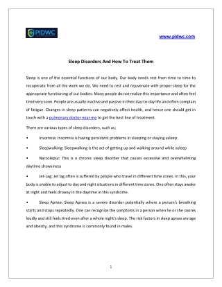 Sleep Disorders And How To Treat Them