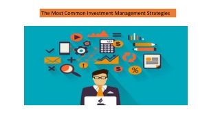 The Most Common Investment Management Strategies