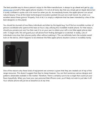 The History of nike iphone case