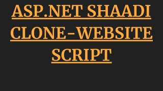 ASP.NET Shaadi clone -Website Script