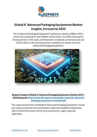 Global IC Advanced Packaging Equipments Market Insights, Forecast to 2025