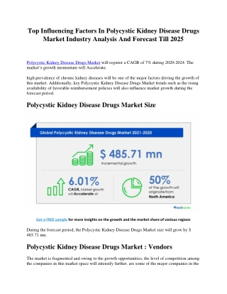 Top Influencing Factors In Polycystic Kidney Disease Drugs Market Industry Analysis And Forecast Till 2025