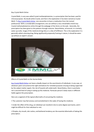 Buy Crystal Meth Online