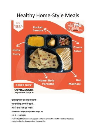 Healthy Home-Style Meals