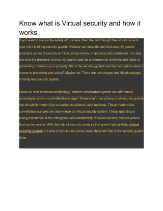 Know what is Virtual security and how it works (1)