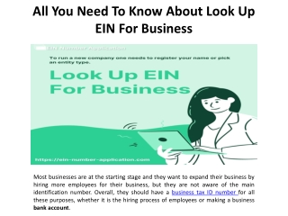 All You Need To Know About Look Up EIN For Business