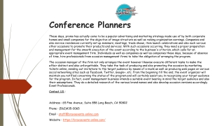 Conference Planners