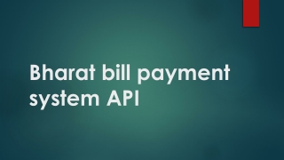 Bharat bill payment system API