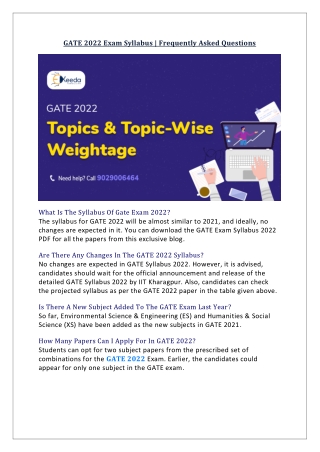 GATE-2022-Exam-Syllabus-FAQ