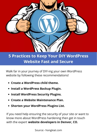 5 Practices to Keep Your DIY WordPress Website Fast and Secure