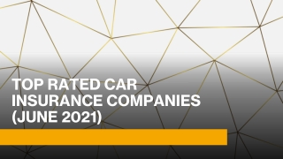 TOP RATED CAR INSURANCE COMPANIES