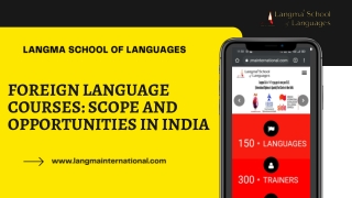 #1 scope of foreign language in India