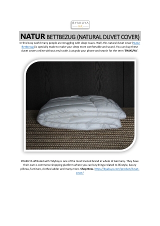 Natur Bettbezug (Natural Duvet Cover)