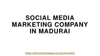 Social Media Marketing Company In Madurai