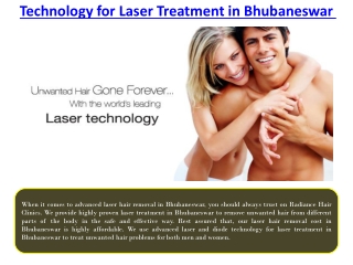 Technology for Laser Treatment in Bhubaneswar