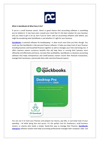 What Is QuickBooks & What Does It Do