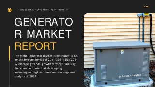 Generator Market 2021 Trends, Covid-19 Impact Analysis, Supply Demand Scenario a