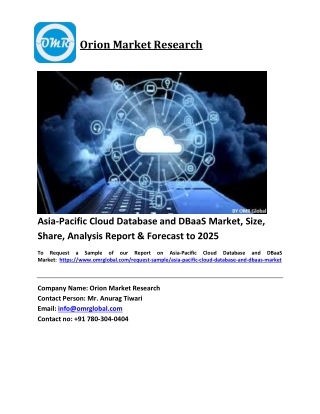 Asia-Pacific Cloud Database and DBaaS Market Trends, Size, Competitive Analysis