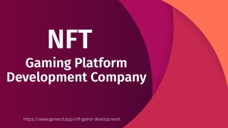 NFT Game Development Company _ Gamesdapp
