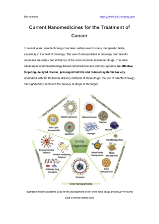 Current Nanomedicines for the Treatment of Cancer Biochempeg