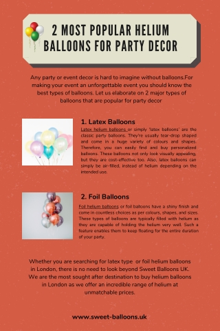 2 Most Popular Helium Balloons to Buy for Party Decor