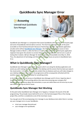 How To Turn off QuickBooks Sync Manager
