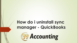 How do i uninstall sync manager - QuickBooks
