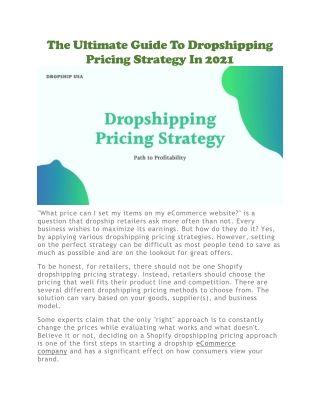 Dropship bundles pricing