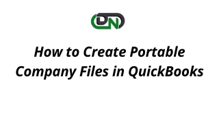 How to Create Portable Company Files in QuickBooks