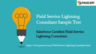 2021 Salesforce Field Service Lightning Consultant Updated Dumps