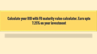 Fixed deposit