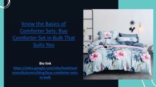 Buy Comforter Set in Bulk That Suits You