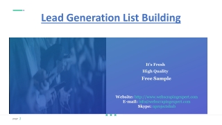 Lead Generation List Building