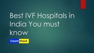 best IVF hospitals in India