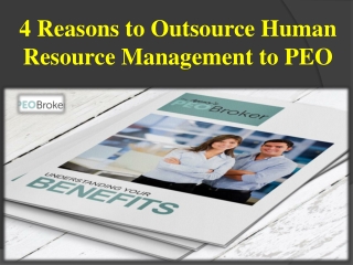 4 Reasons to Outsource Human Resource Management to PEO