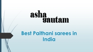 Best Paithani sarees in India